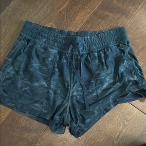 Women's Black Camouflage Shorts